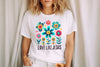 a woman wearing a t - shirt that says love like jesus