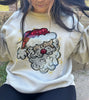 Christmas GLITTER Santa Gildan Sweathshirt